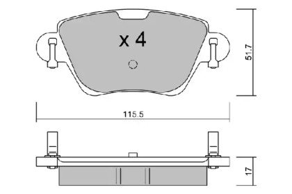 Комплект тормозных колодок (AISIN: BPPE-2007)